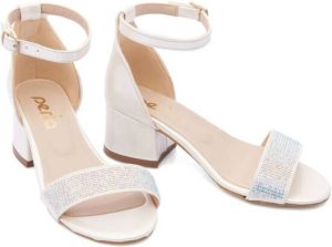 Tulleen rhinestone-embellished sandals White