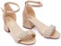 Tulleen rhinestone-embellished scrunch-strap sandals Neutrals - Thumbnail 1