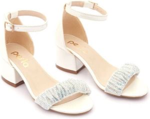 Tulleen rhinestone-embellished scrunch-strap sandals Neutrals