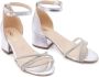 Tulleen rhinestone-embellished triple-strap sandals Silver - Thumbnail 1