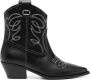 TWINSET 50mm leather Texas boots Black - Thumbnail 1