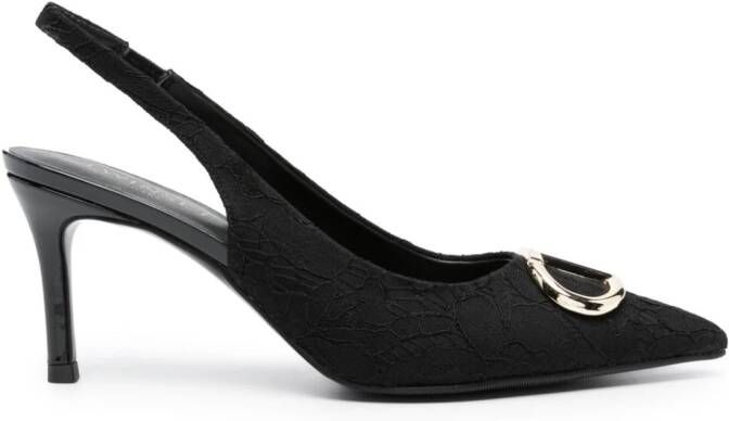 TWINSET 85mm Oval T-logo slingback pumps Black