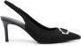 TWINSET 85mm Oval T-logo slingback pumps Black - Thumbnail 1