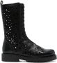TWINSET Anfibio leather boots Black - Thumbnail 1