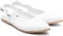 TWINSET Kids bow-detail leather ballerina shoes White - Thumbnail 1