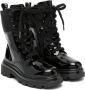 TWINSET Kids lace-up combat boots Black - Thumbnail 1