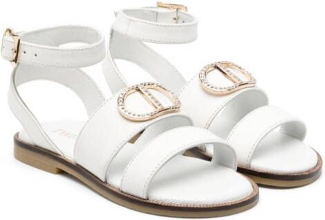 TWINSET Kids strap-design sandals White
