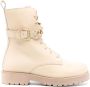 TWINSET lace-up leather combat boots Neutrals - Thumbnail 1
