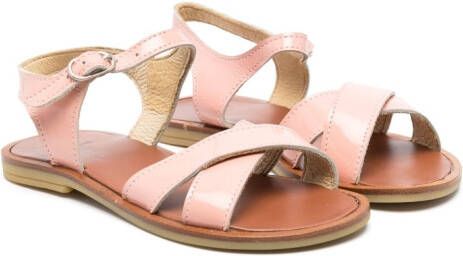 Two Con Me By Pépé ankle-strap leather sandals Pink