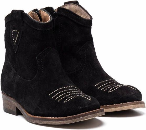 Two Con Me By Pépé signature-stitching ankle boots Black