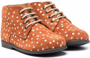 Two Con Me By Pépé star-print lace-up boots Brown
