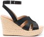 UGG braided-wedge heeled sandals Black - Thumbnail 1