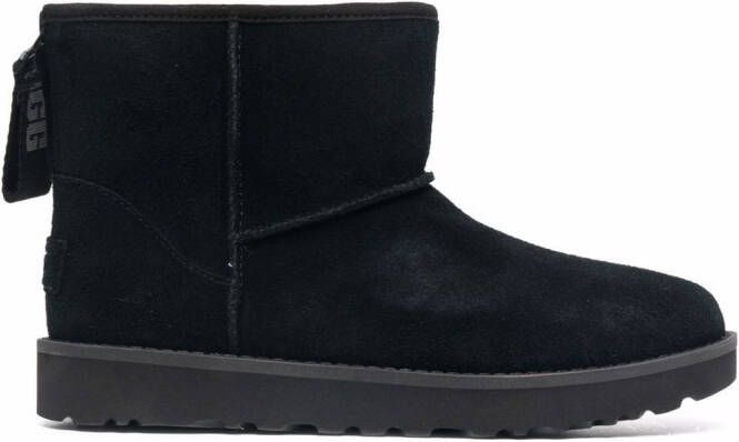 UGG classic zipped suede boots Black