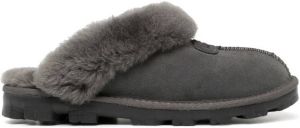 UGG Coquette fur-trimmed slippers Grey