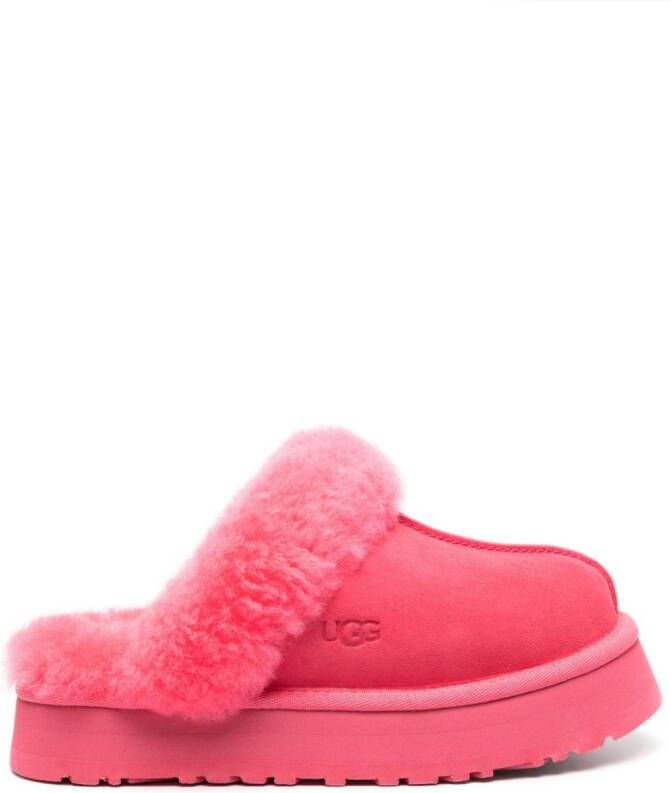 UGG Disquette shearling platform slippers Pink