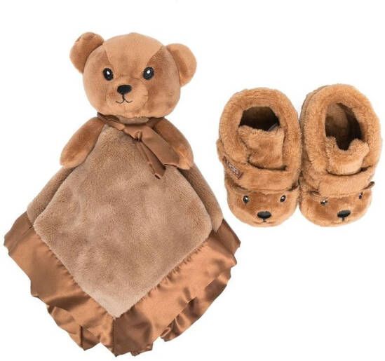 UGG Kids Bixbee and Lovey Bear slipper set Brown