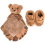 UGG Kids Bixbee and Lovey Bear slipper set Brown - Thumbnail 1