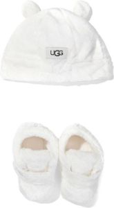 UGG Kids Bixbee boots and beanie set White
