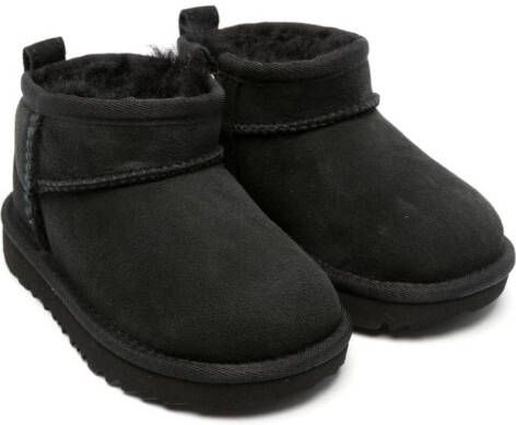 UGG Kids Classic Ultra Mini suede boots Black