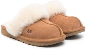 UGG Kids Cozy II shearling-trimmed slippers Brown