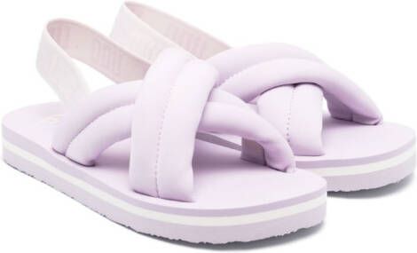 UGG Kids Everless padded cross-strap sandals Purple