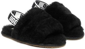 UGG Kids faux fur slippers Black