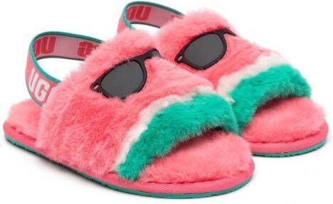 UGG Kids Fluff Yeah Watermelon slippers Pink