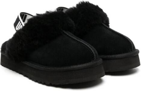 UGG Kids Funkette shearling slippers Black
