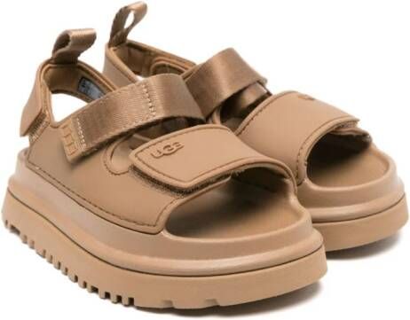 UGG Kids GoldenGlow touch-strap sandals Brown