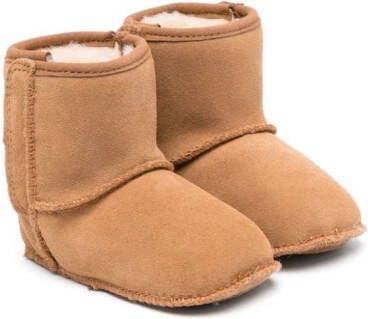 UGG Kids leather shearling-lined ankle boots Brown