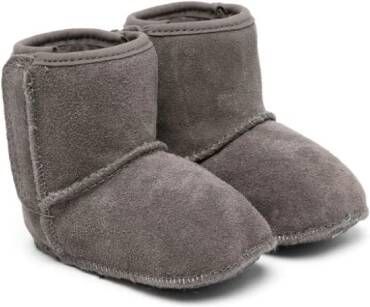UGG Kids leather shearling-lined ankle boots Grey