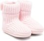 UGG Kids logo-debossed ribbed-knit boots Pink - Thumbnail 1