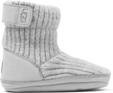 UGG Kids Skylar ribbed-knit slippers Grey