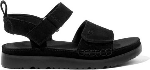 UGG Kids suede touch strap sandals Black