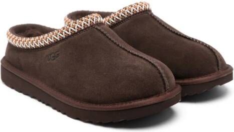 UGG Kids Tas stitching-detail slippers Brown