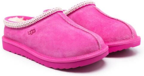 UGG Kids Tas stitching-detail slippers Pink