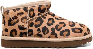 UGG leopard-print ankle-boots Brown