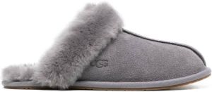 UGG logo-embossed shearling slippers Grey