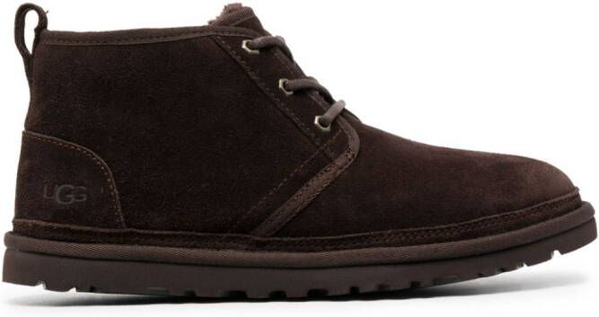 UGG Neumel debossed-logo leather boots Brown