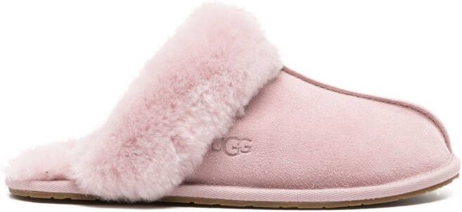 UGG Scuffette II fur-trimmed slippers Pink