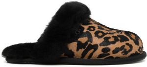 UGG Scuffette II leoaprd-print slippers Black