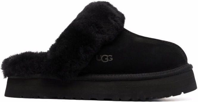 UGG shearling-lined slippers Black