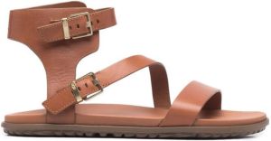 UGG strap-design leather sandals Brown