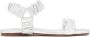 Ulla Johnson Isabella ruched leather sandals Silver - Thumbnail 1