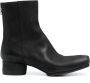 Uma Wang 45mm zip-up leather ankle boots Black - Thumbnail 1