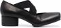 Uma Wang cross-strap square toe pumps Black - Thumbnail 1