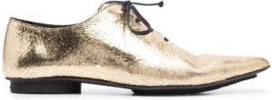 Uma Wang pointed-toe Oxford shoes Gold
