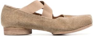Uma Wang square-toe 20mm ballerina shoes Neutrals