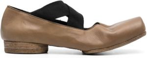 Uma Wang square toe ballerina shoes Green