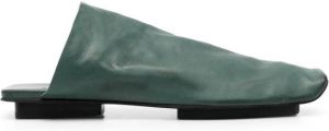 Uma Wang square-toe flat mules Green